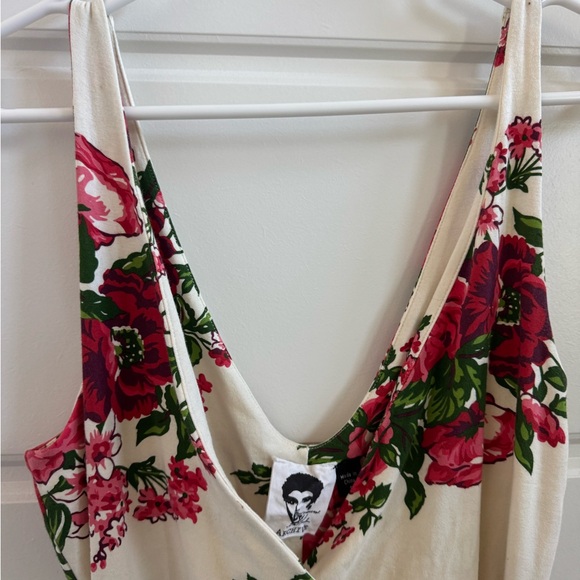 Betsey Johnson Archive Cabbage Rose Peplum Bodycon Tank Dress - Picture 5 of 9